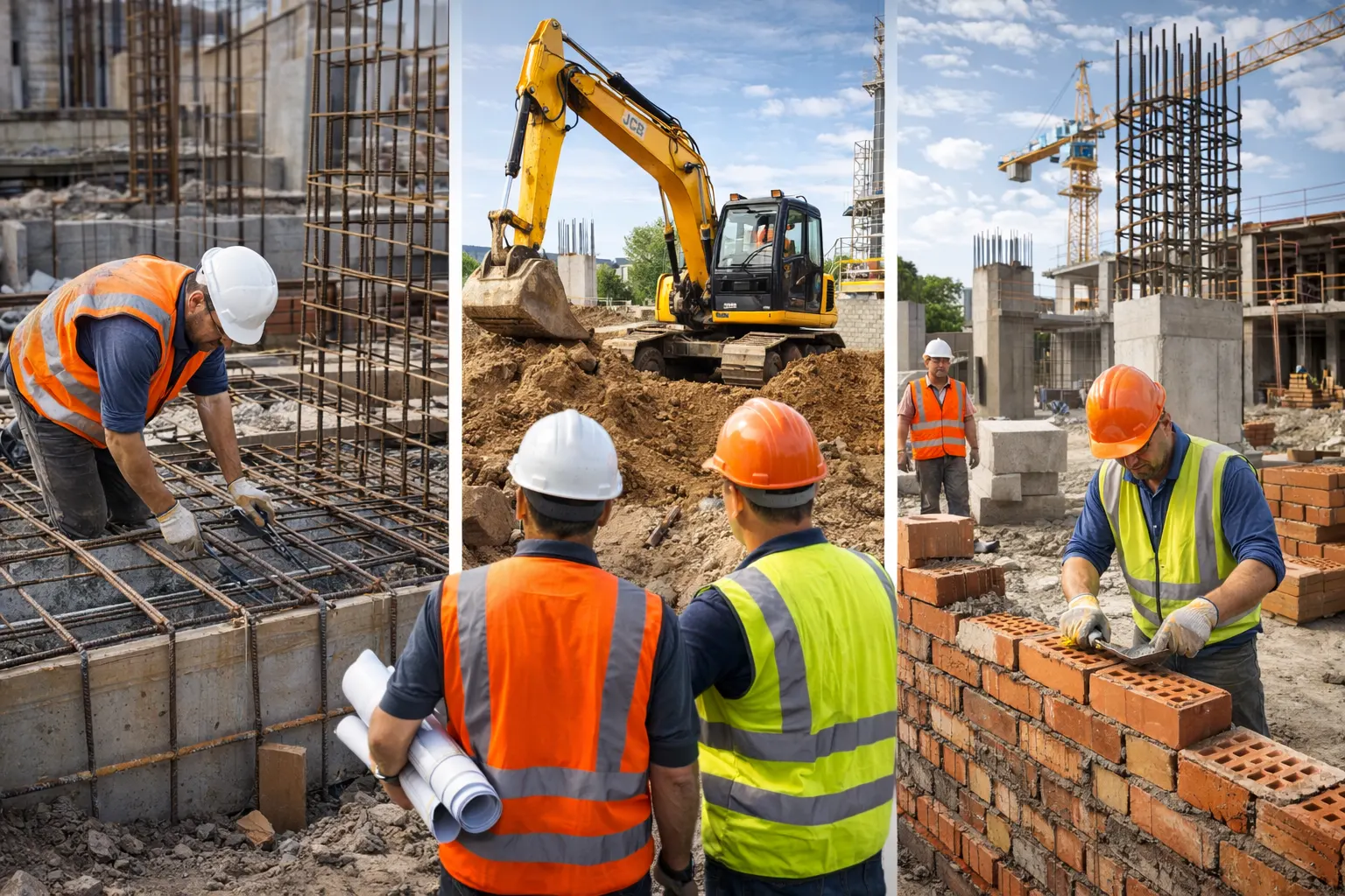 Travaux de gros-œuvre réalisés par CREALI : fondations, maçonnerie, structures